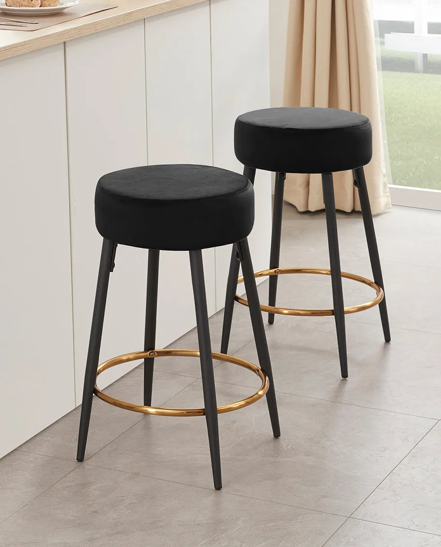 24"/30" Houston Round Bar Stools Set of 2