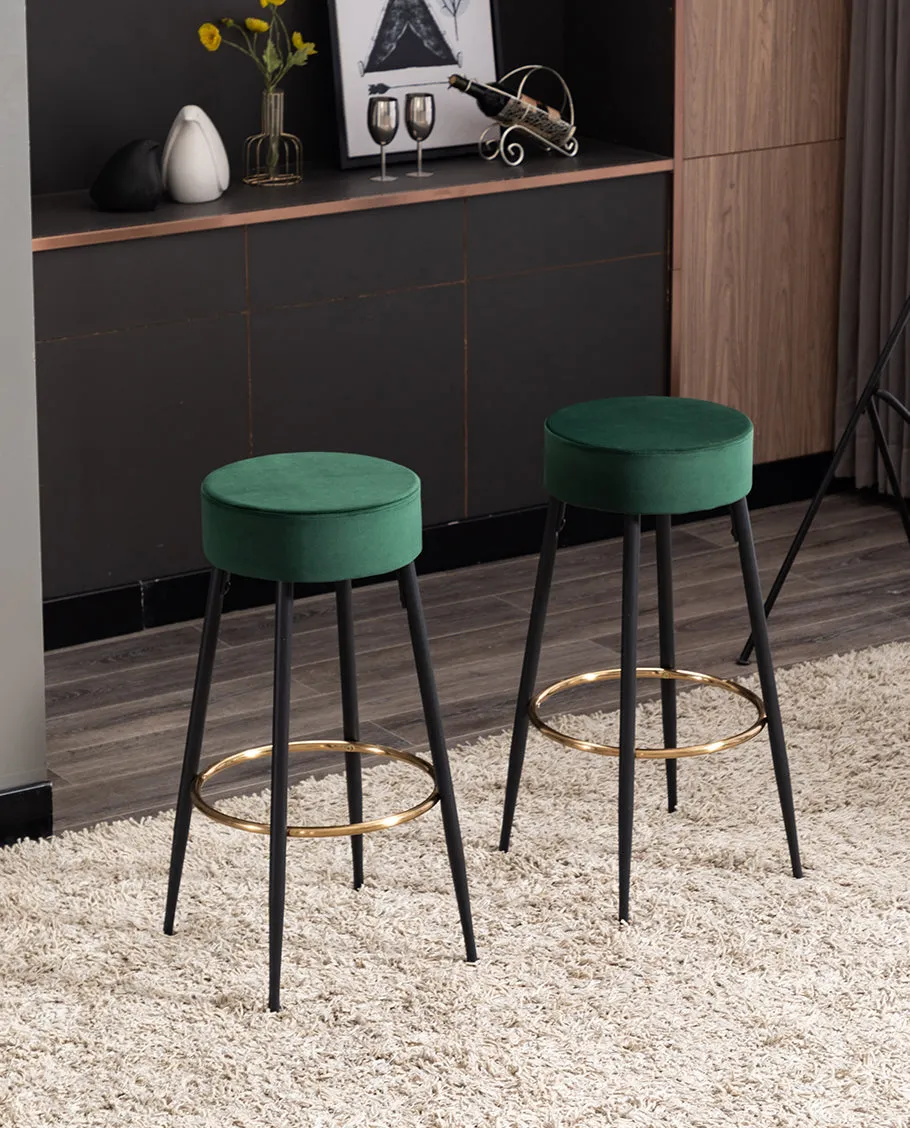 30" Houston Round Velvet Bar Stool (1pc Only)