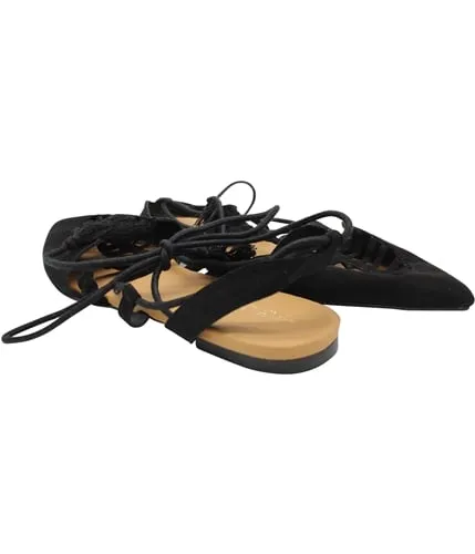 American Eagle Womens Multi Texture Straps Ballet Flats