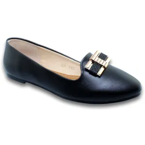 Balerina Para Dama Estilo 1105Co5 Marca Coco Flats Acabado Simipiel Color Negro