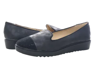 Damen Slipper Ballerina Loafer Mokassins Slip On Flats Freizeit Black #  001