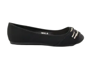 Damen Slipper Ballerina Loafer Mokassins Slip On Flats Freizeit Black #  7885
