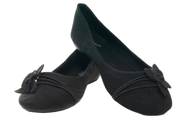 Damen Slipper Halbschuhe Ballerina Loafer Mokassins Slip On Flats Freizeit Black # 11628