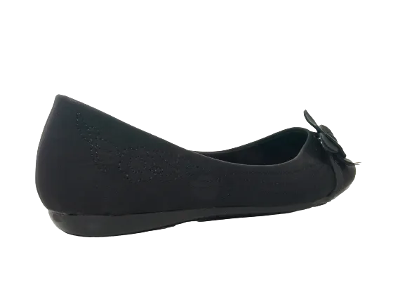 Damen Slipper Halbschuhe Ballerina Loafer Mokassins Slip On Flats Freizeit Black # 11628