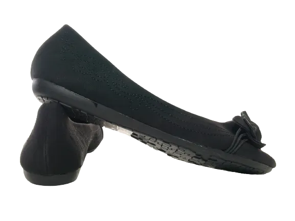 Damen Slipper Halbschuhe Ballerina Loafer Mokassins Slip On Flats Freizeit Black # 11628