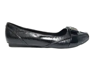 Damen Slipper Halbschuhe Ballerina Loafer Mokassins Slip On Flats Freizeit Black # 22