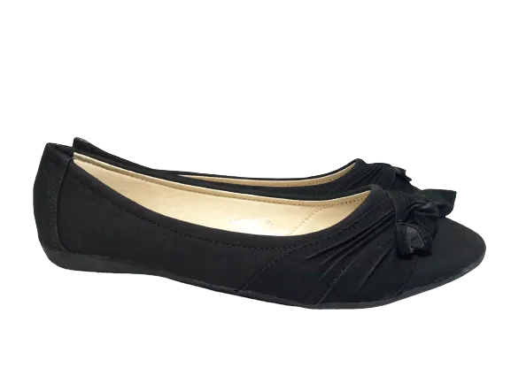 Damen Slipper Halbschuhe Ballerina Loafer Mokassins Slip On Flats Freizeit Black # 3687