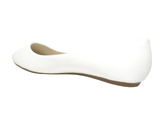 Damen Slipper Halbschuhe Ballerina Loafer Mokassins Slip On Flats Freizeit White # 0080