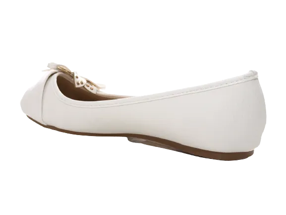 Damen Slipper Halbschuhe Ballerina Loafer Mokassins Slip On Flats Freizeit White # 9617