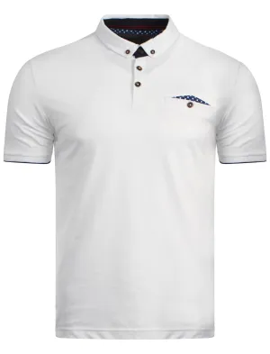 Dissident Airborn button down polo shirt in white