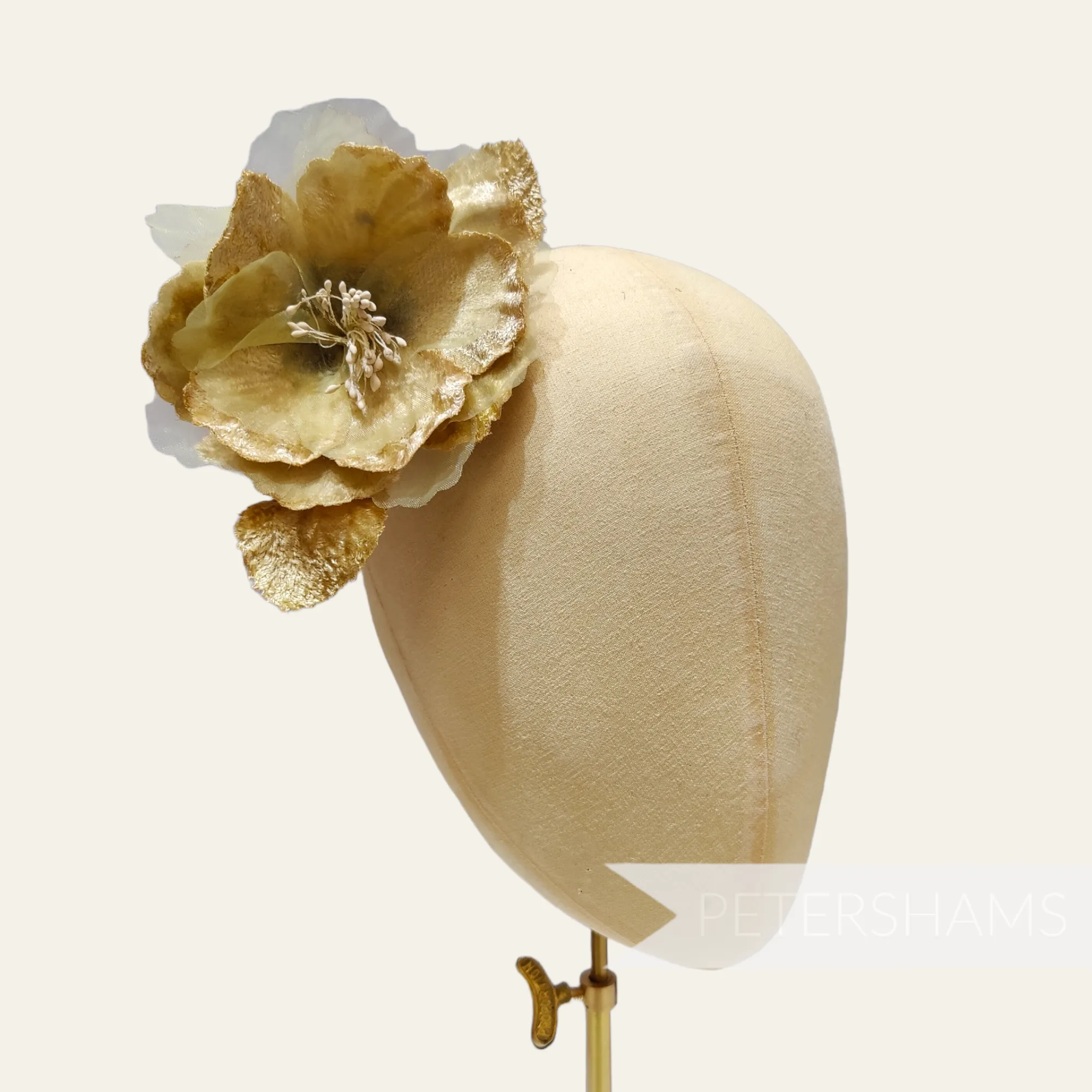 'Drew' 9cm Velvet and Organza Wired Millinery Hat Mount