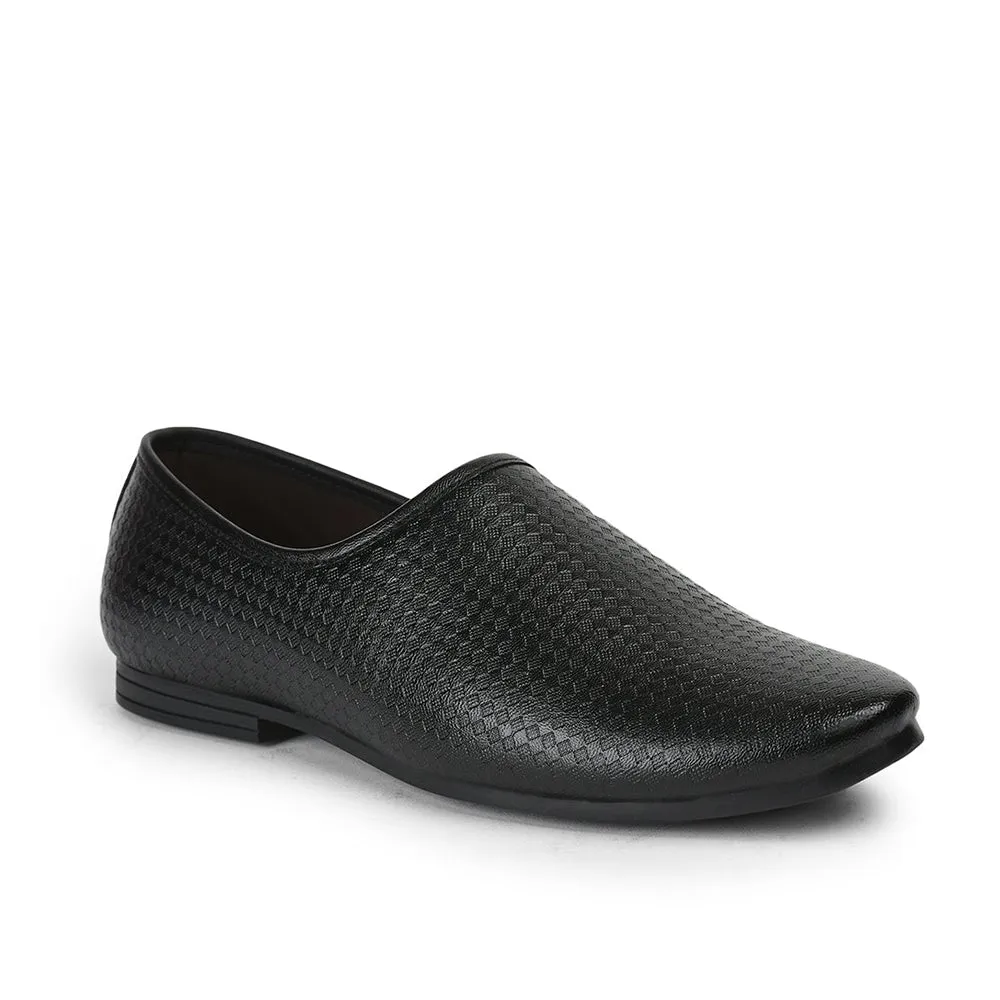 Fortune By Liberty Men VCL-47 Black Casual Non Lacing Shoes