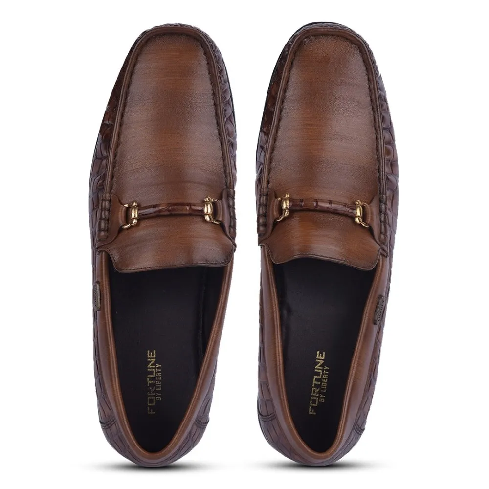 Fortune Tan Casual Non Lacing Shoes For Men OSL19 By Liberty