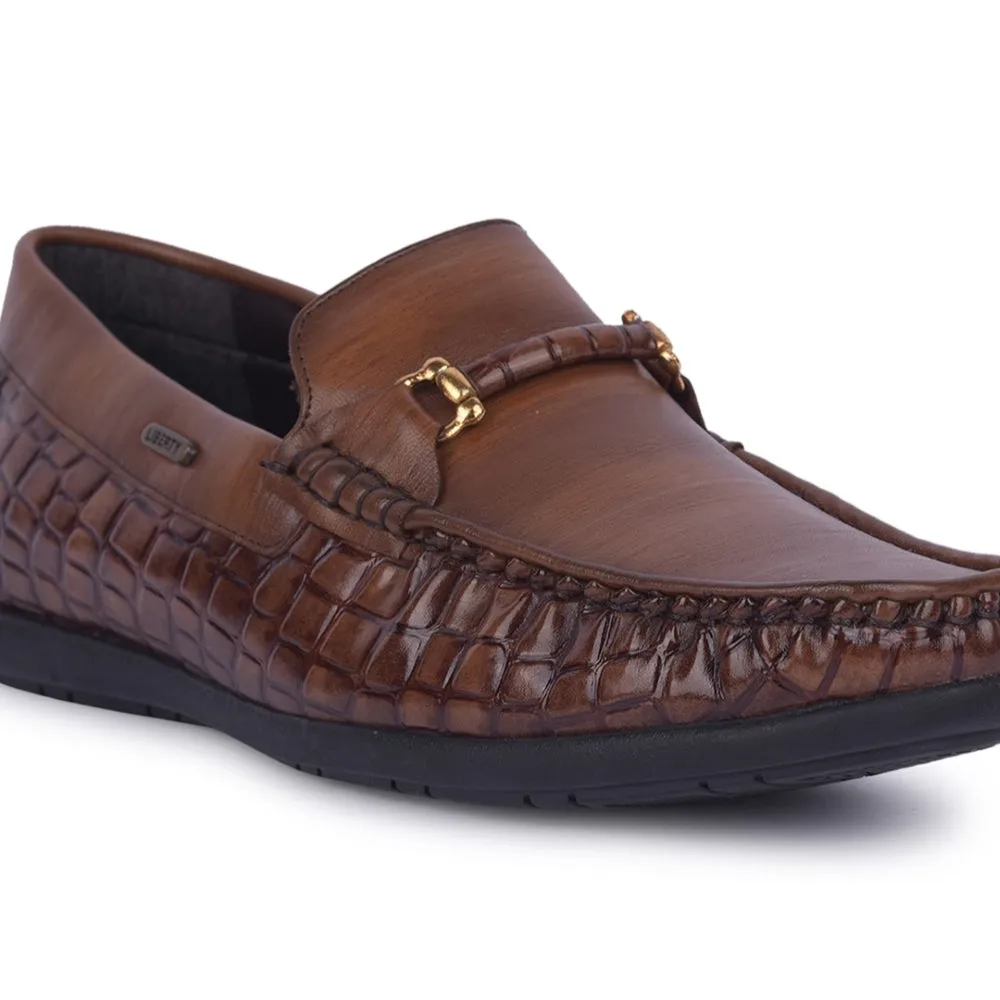 Fortune Tan Casual Non Lacing Shoes For Men OSL19 By Liberty