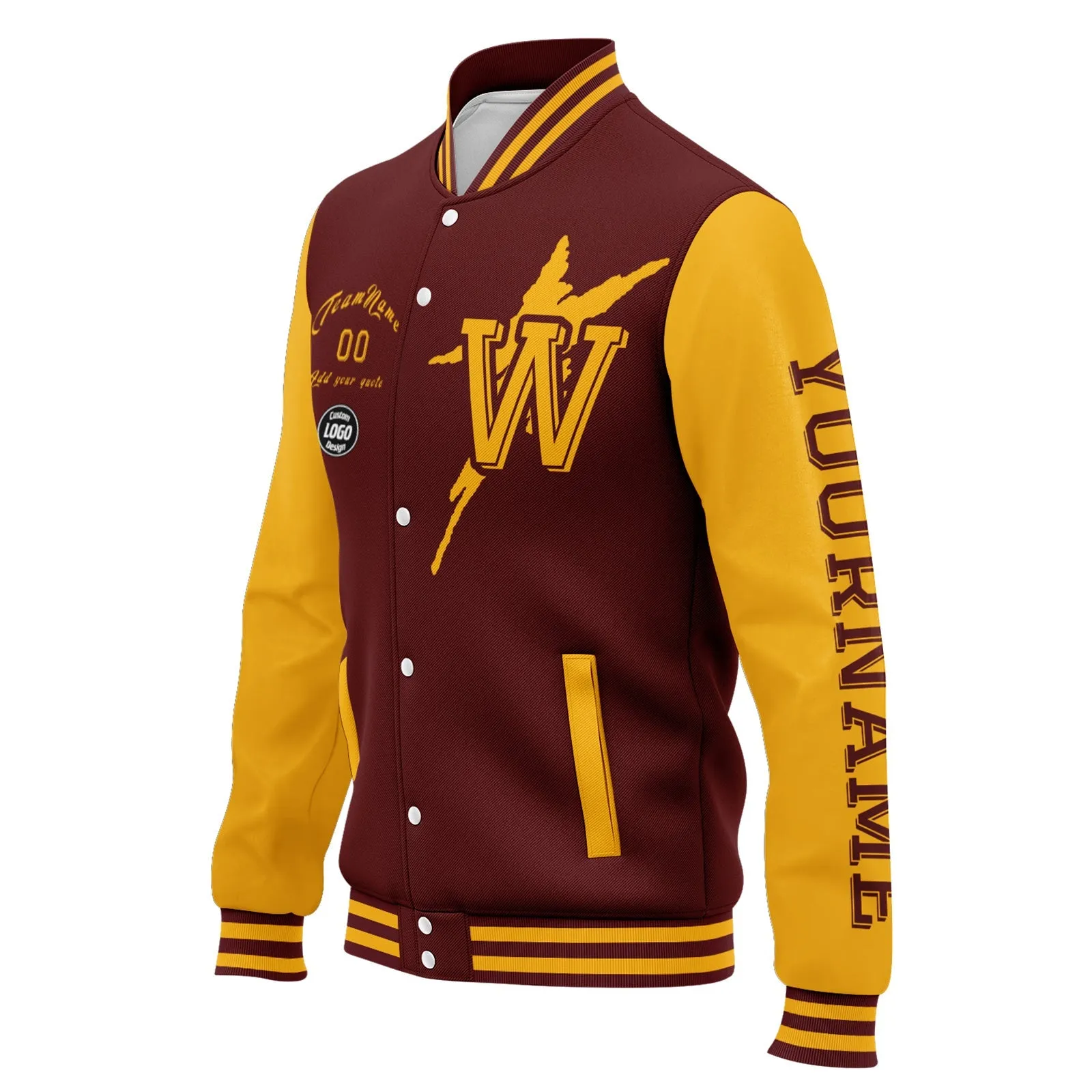 Gift Ideas,Custom Red Yellow Washington Jacket and Sports Shoes Combo Offer Personalized Combo ZH-D020294-31