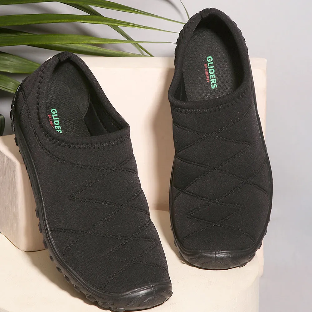 Gliders Black Casual Slip on Shoes For Men GOLF By Liberty