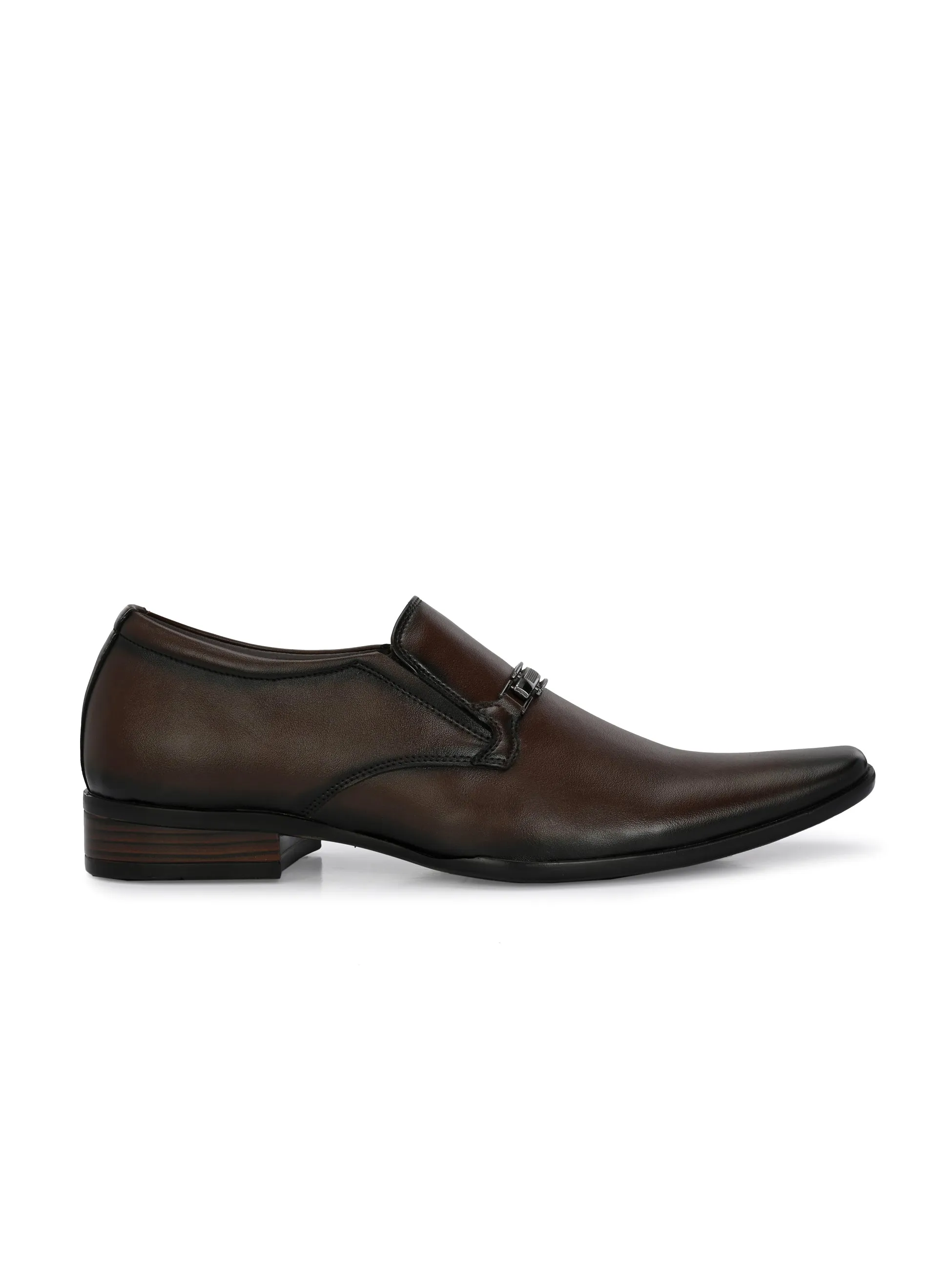 HITZ8914-Men's Brown Formal Slip-On Shoes