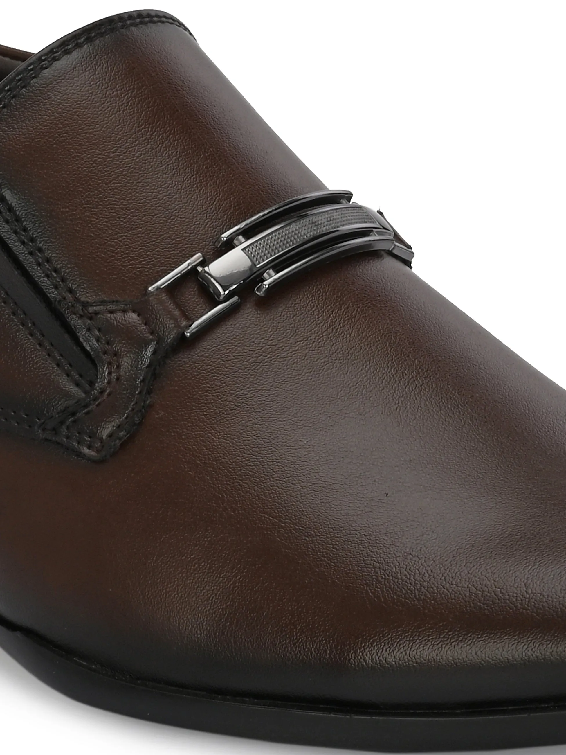 HITZ8914-Men's Brown Formal Slip-On Shoes