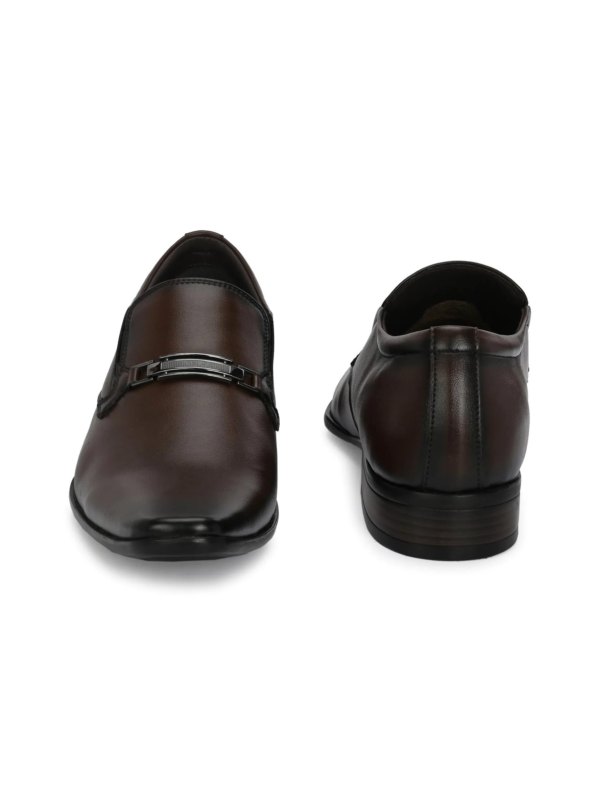 HITZ8914-Men's Brown Formal Slip-On Shoes