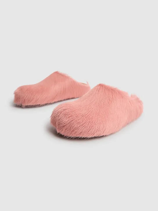 Marni   10mm Fussbett pony hair sabot flats 