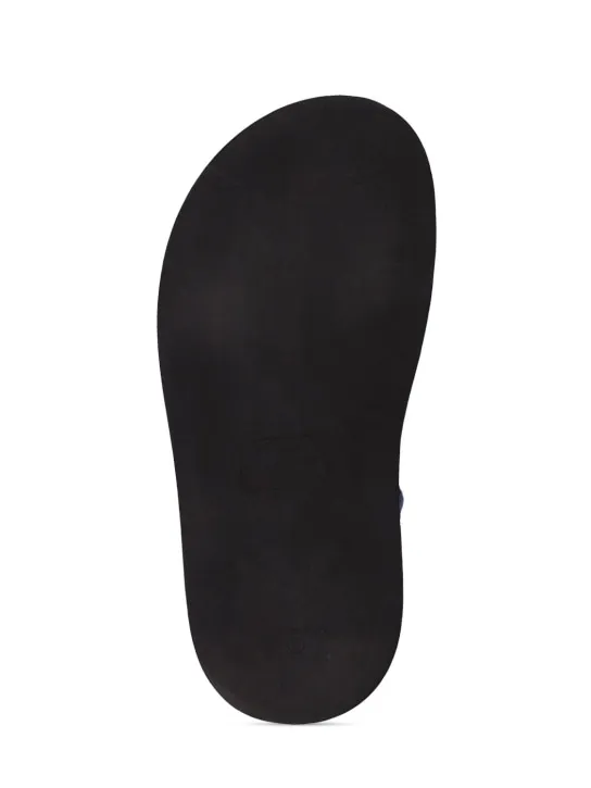 Moschino   40mm Logo denim flats 
