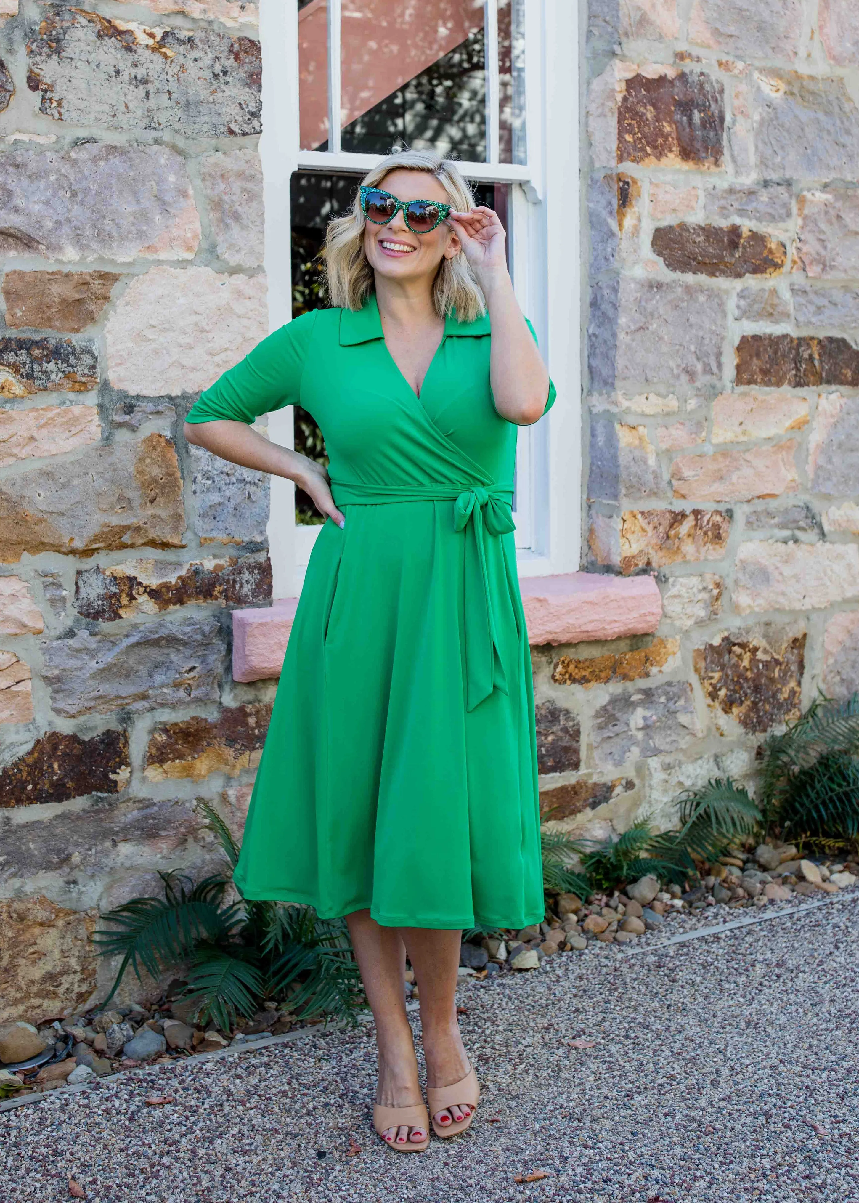 Nova Shirt Dress in Apple