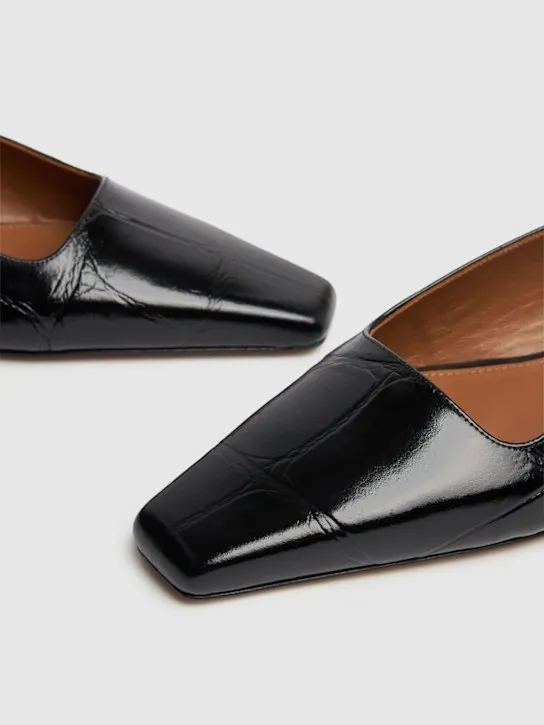 Paris Texas   10mm Bettina leather slingback flats 