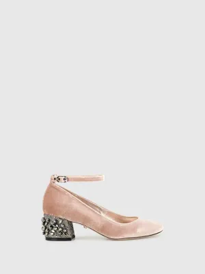 Pink Ankle Strap Shoes