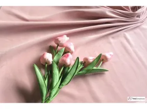 PINK -  Cotton Dressmaking Velvet / Velveteen Fabric  by Truly Sumptuous for Crafts, Cushion, Costume * more....t