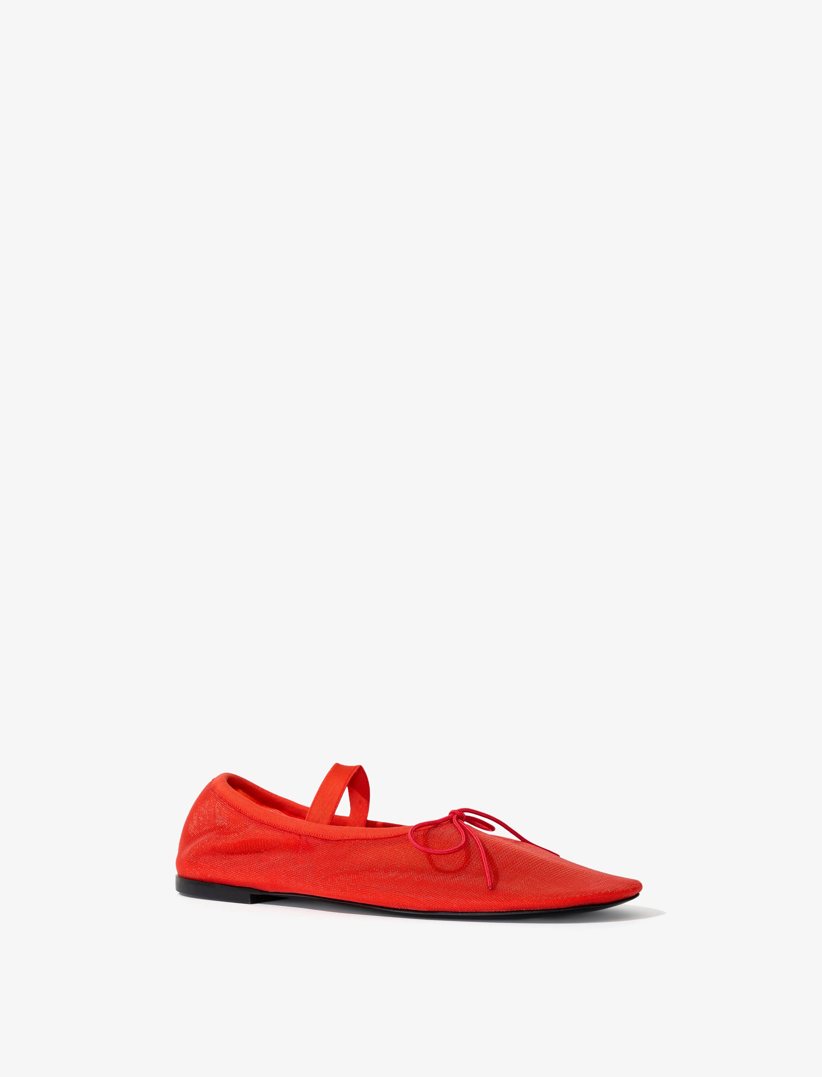 Proenza Schouler Glove Mary Jane Ballet Flats in Mesh - Red