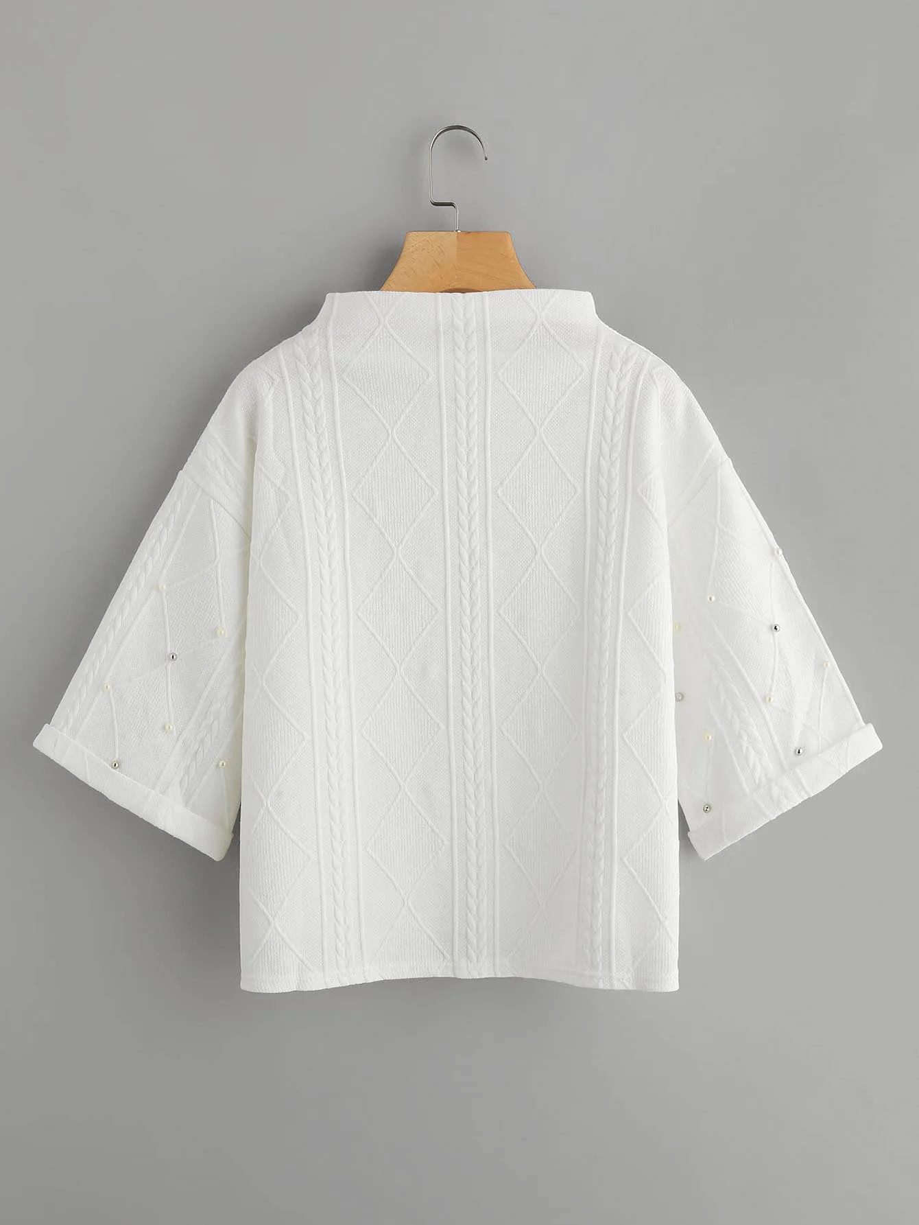 Pullover Sweater with Beaded Details