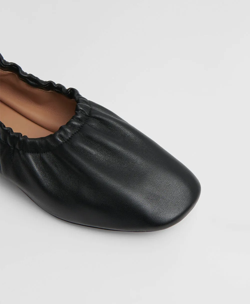 Ruched Ballerina - Black