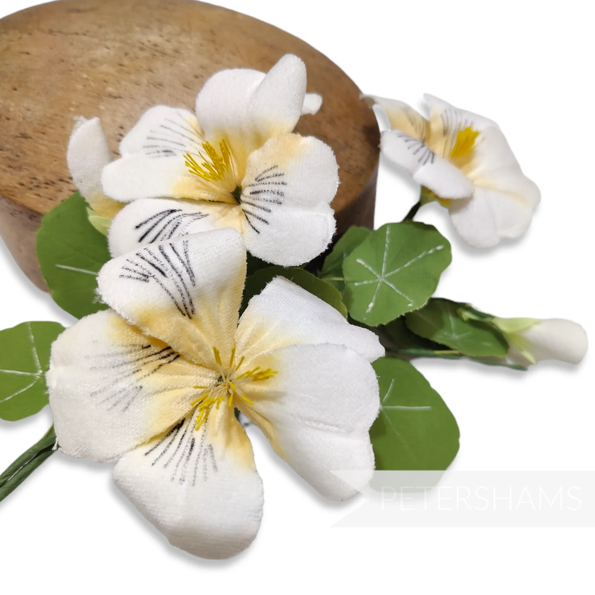 'Tatiana' Vintage 1960/70's Czech Velvet Nasturtium Flower Spray