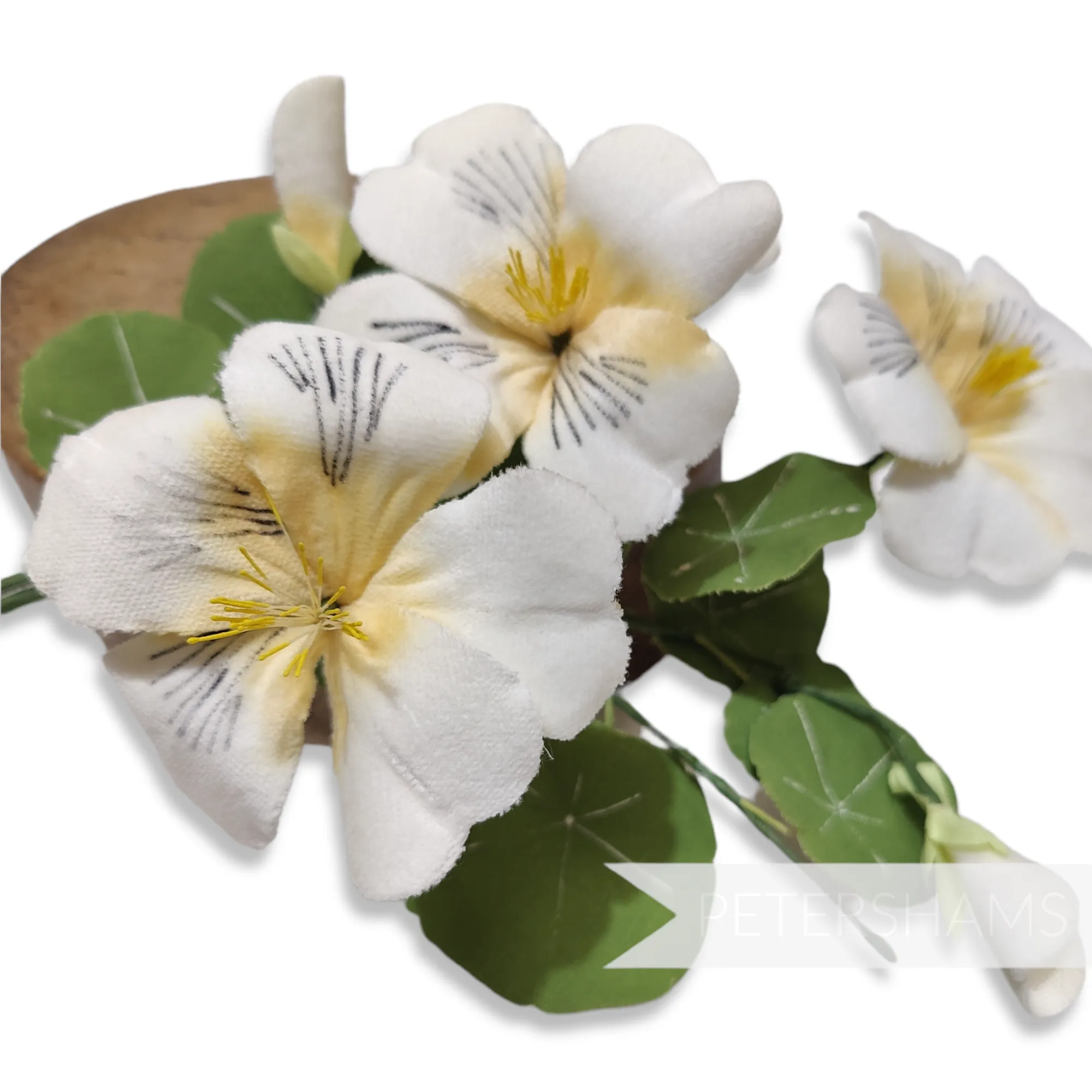 'Tatiana' Vintage 1960/70's Czech Velvet Nasturtium Flower Spray