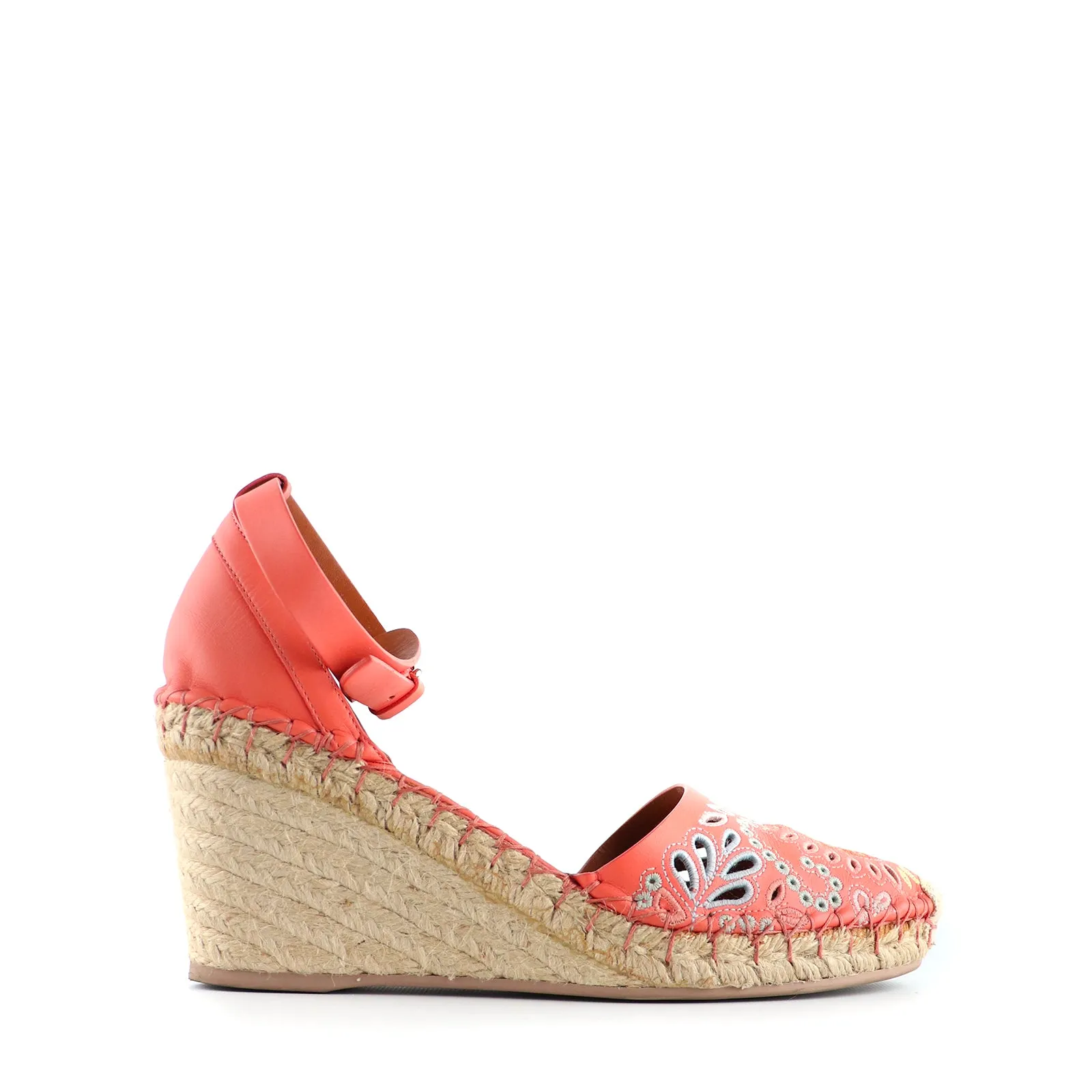 VALENTINO - Sandales compensées mandala en cuir (T39)
