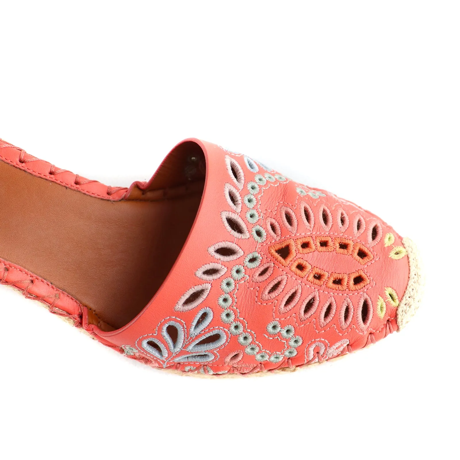 VALENTINO - Sandales compensées mandala en cuir (T39)