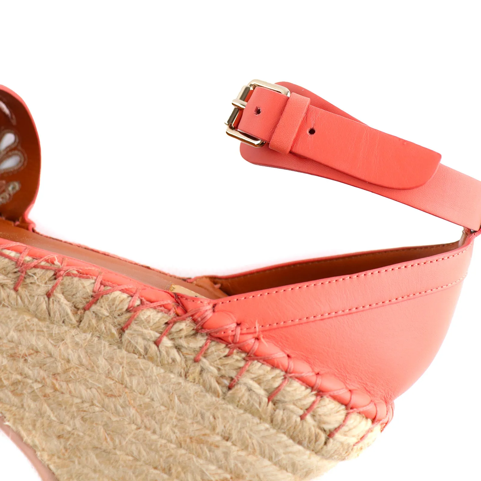 VALENTINO - Sandales compensées mandala en cuir (T39)