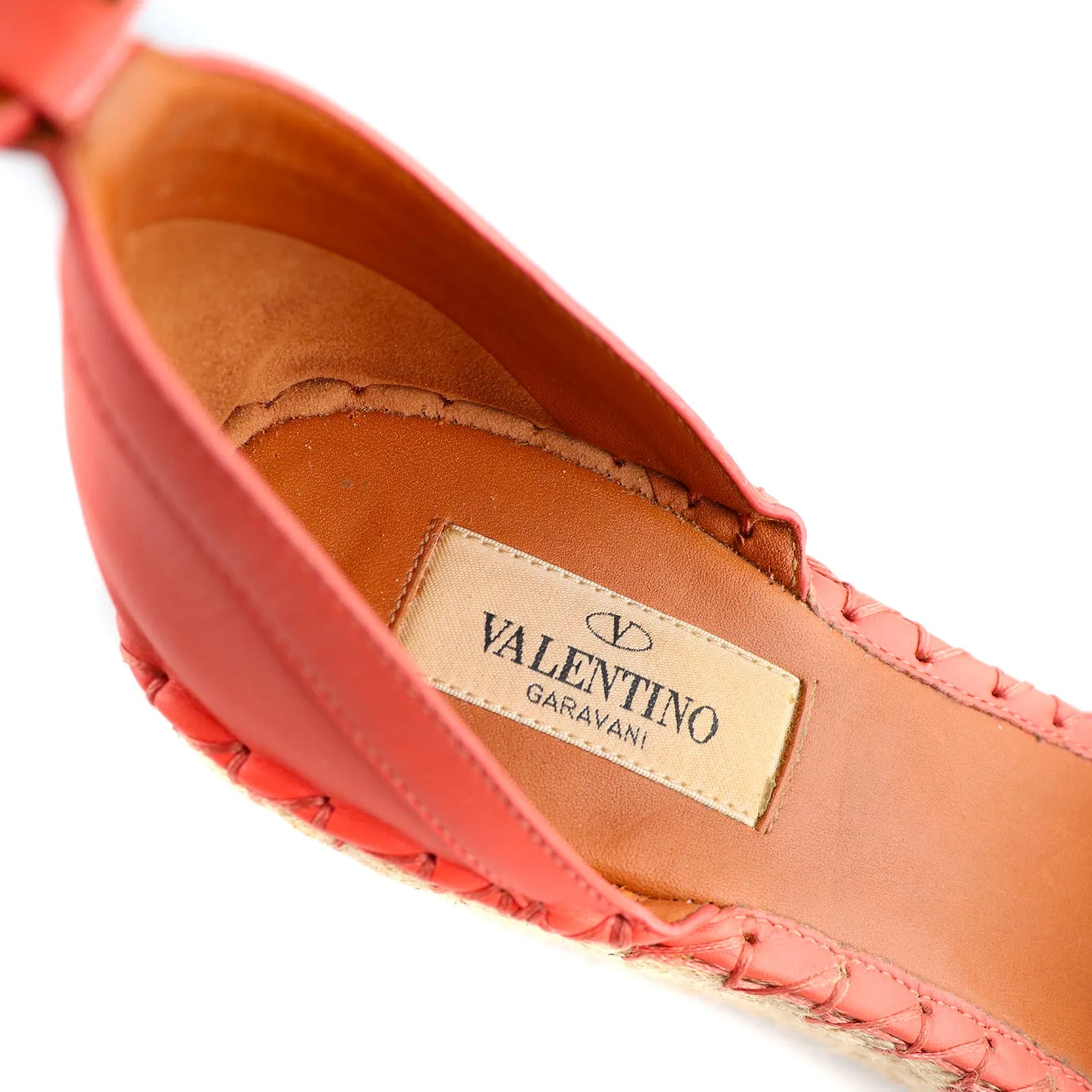 VALENTINO - Sandales compensées mandala en cuir (T39)