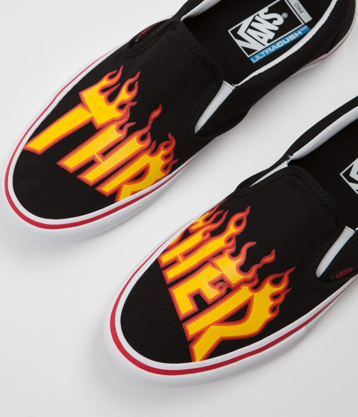 Vans x Thrasher Slip On Pro Shoes - Black