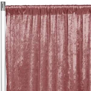 Velvet 14ft H x 52" W Drape/Backdrop Curtain Panel - Dark Dusty Rose