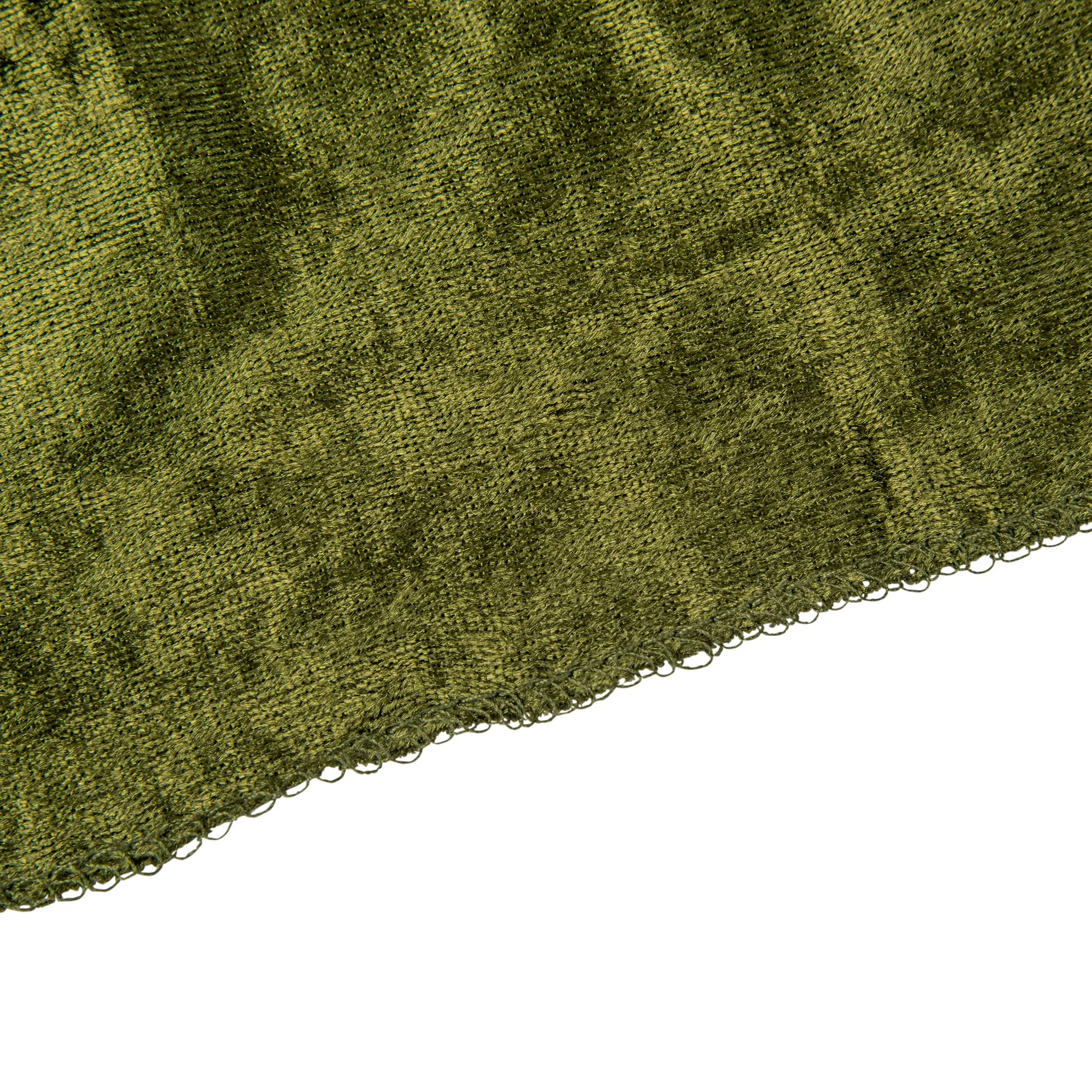 Velvet 18ft H x 52" W Drape/Backdrop Curtain Panel - Olive Green