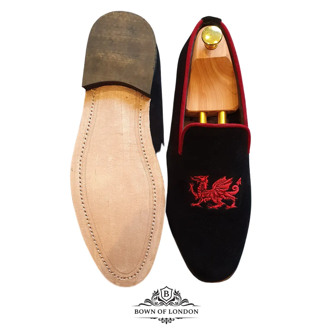 Velvet Loafer/Slipper Shoe Shot Through The Heart
