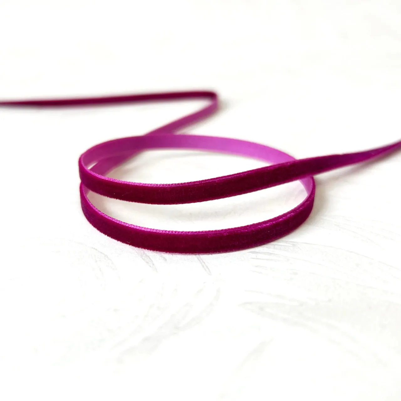 Velvet Ribbon 1/4" - Multiple Colorways