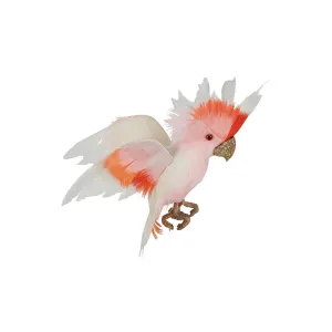Vixen & Velvet Galah Flying Bird Hanging Decoration Pink/White