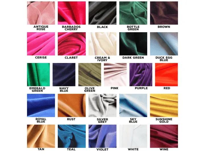 WHITE - Cotton Dressmaking Velvet / Velveteen Fabric - Lightweight - 230 gsm for Crafting, Bridal Wear  and  Cushions